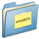 Blue Documents Icon 128x128 png